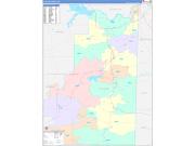 Le Flore County, OK Wall Map Color Cast Style 2022